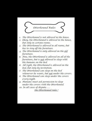 Otterhound "Rules" - Custom Matted - Dog Art Print : Gift