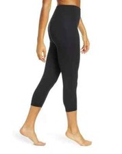 Zella Lite Crop Black Stretch Leggings Size M