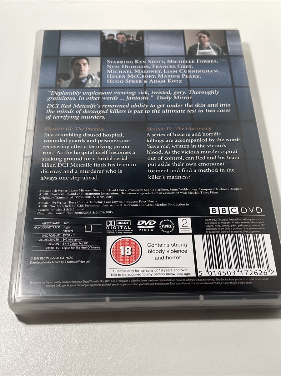 Messiah TV Series Seasons 1-4 Box Set (Ken Stott)-DVD UK PAL
