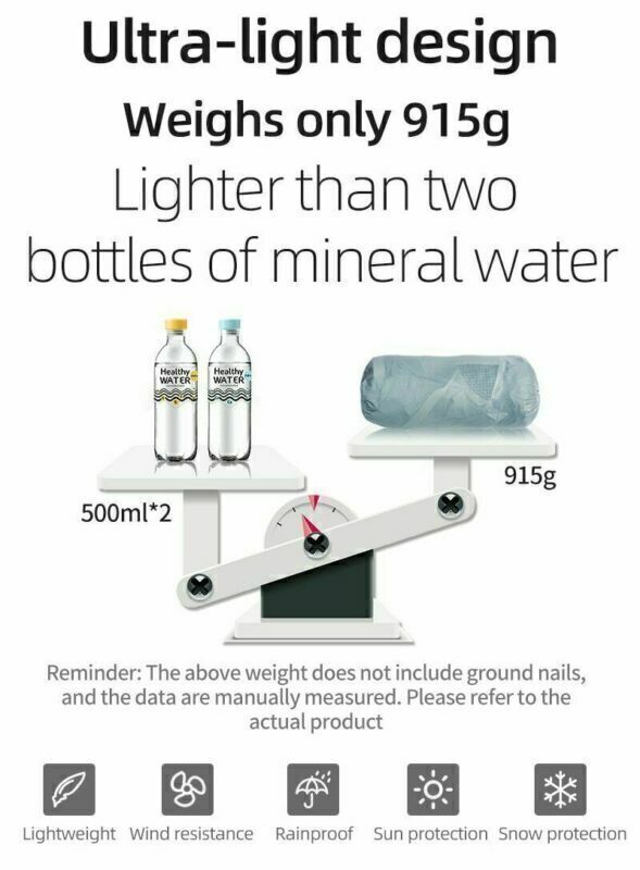 3F UL Gear Lanshan 2pro Ultralight 2 Person Wild Camping Tent 20D Lightweight US