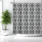 New ListingGray Modern Bathroom Shower Curtain - Waterproof Fabric, Machine Washable - 72 X