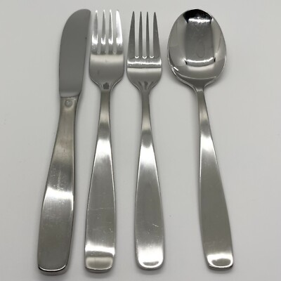 Lot of 4 Pc WMF Line Flatware Stainless Knife, Dinner/Salad Fork, Oval Spoon