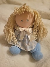 Vintage Plush Blue Eden Blonde Stuffed Doll Fast Shipping