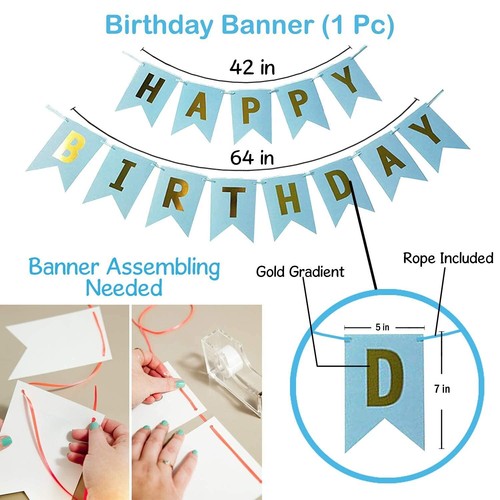Set Decorazioni Compleanno Propz Party - 52 Pezzi per Bambini, Adulti - Foto 3 di 5