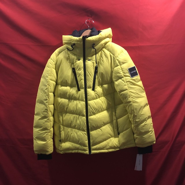 Calvin Klein Men's Neon Puffer Jacket, Yellow, Size L-MESSAGE FOR MORE DETAILS- | eBay