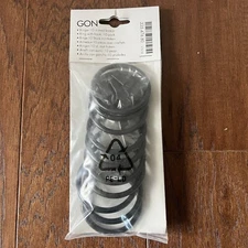 IKEA GON Curtain Drapery Rings With Clips And Hooks Black Pack Of 10