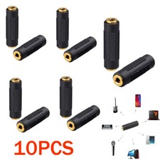 10PCS 3.5mm Aux Coupler Female F/F Stereo Audio Extension 1/8" Cable Adapter New