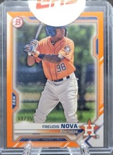 2021 Bowman Prospects Orange Border Paper /25 Freudis Nova #BP-56 Astros