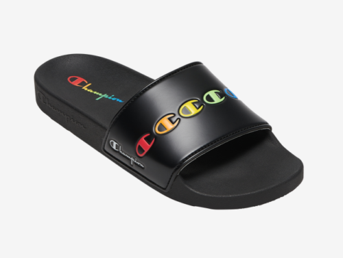 Champion IPO Pride Slides Rainbow Black 