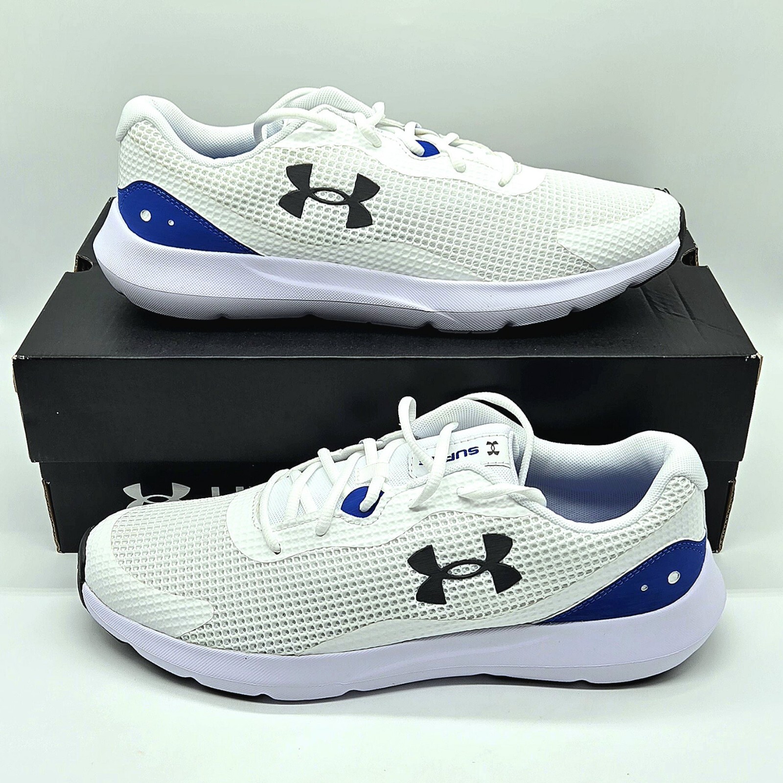 Under Armour UA Surge 3 Mens Running Shoes White Royal Size 13