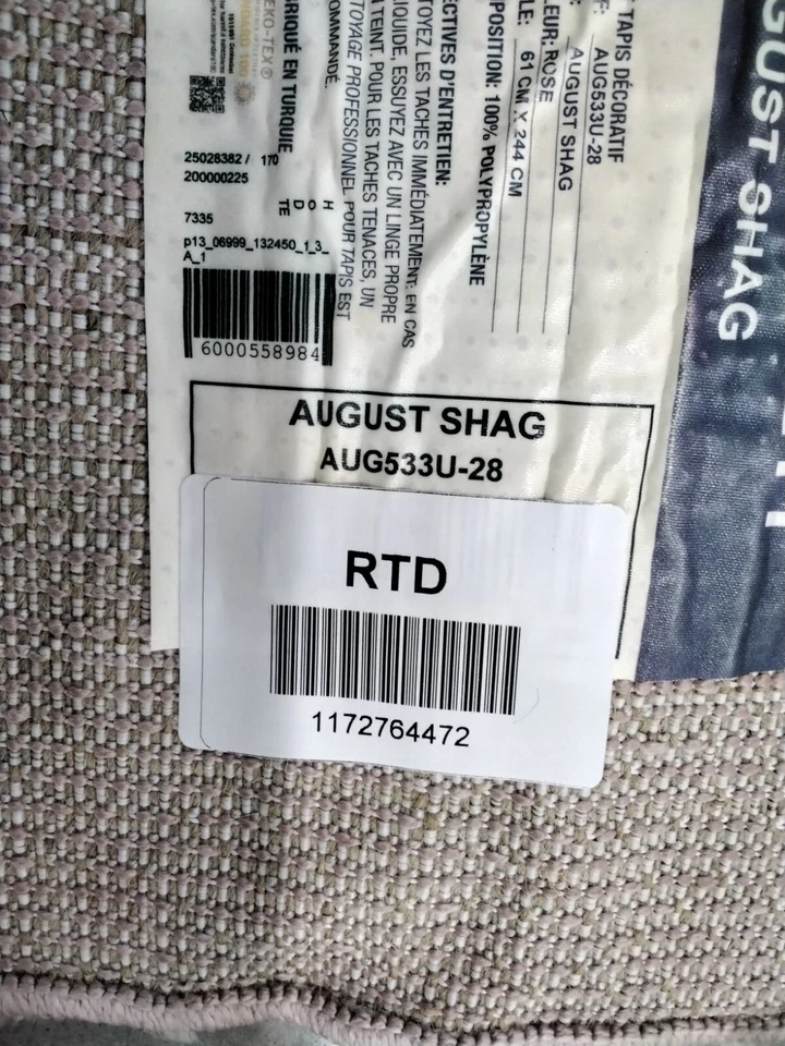 PINK 2' X 8' Back Stain Rug, Reduced Price 1172764472 AUG533U-28 - Image 4 of 4