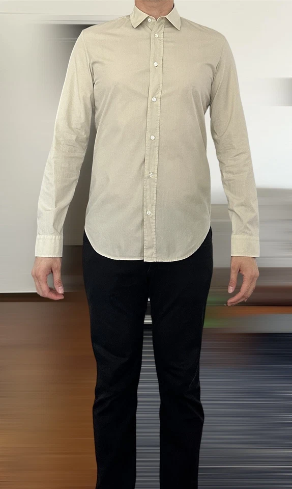 Camisa de vestir MAISON MARGIELA beige manga larga para hombre 46 Foto 2 de 4