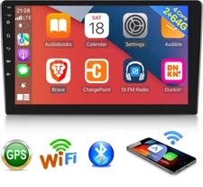 2+64GB 9" Android 13 Carplay GPS Navi WiFi 2Din Touch Screen Car Stereo Radio