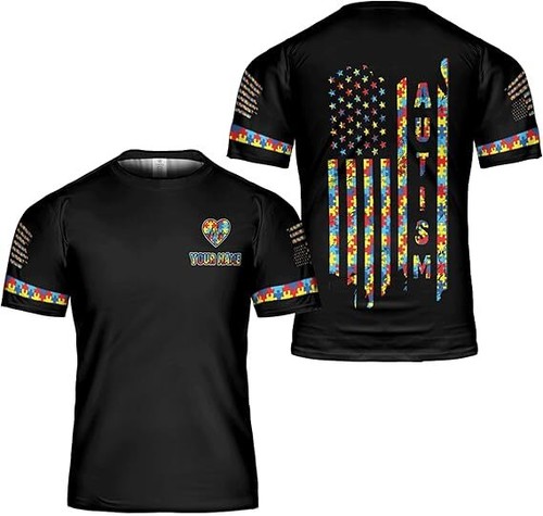 Personalisiertes Autism Awareness Full 3D T-Shirt S-5XL, Autism Awareness Shirt