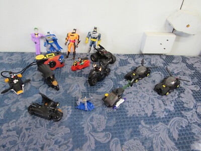 Mixed Lot Batman Figures Toys Cars camera Batman Joker Robin Penguin Kenner