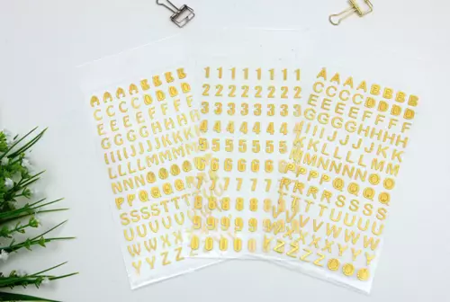 Self Adhesive gold&silver Alphabet Letter&number Stickers Card Making Art&Craft - Picture 19 of 26