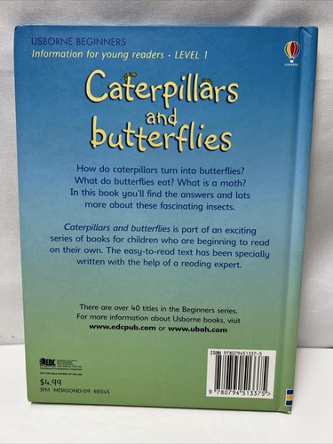 Caterpillars and Butterflies (Beginners Nature, Level 1) - Hardcover - GOOD - Picture 5 of 8