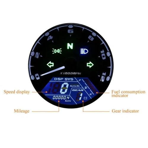 Motorcycle LCD Digital Speedometer Tachometer Gauge Odometer for Harley-Davidson - Picture 7 of 10