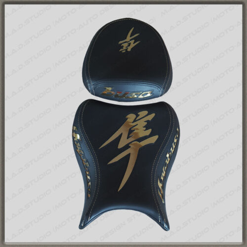 Custom(Black+Gold Chrome) Seat Cover Suzuki GSX1300R Hayabusa 2008-2020 (2Gen) - Picture 4 of 12