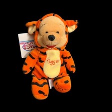 New Disney Store 1999 Pooh as Tigger Mini Bean Bag Halloween Plush Original Tag