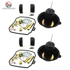 2 X For Yamaha XVS650 V Star 650 Carb Rebuild Repair Kit Float Plunger Diaphragm