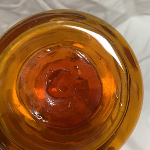 Blenko Amberina Handcraft Blown Art Glass Vase 9” Beautiful Red Yellow Orange - Picture 4 of 4