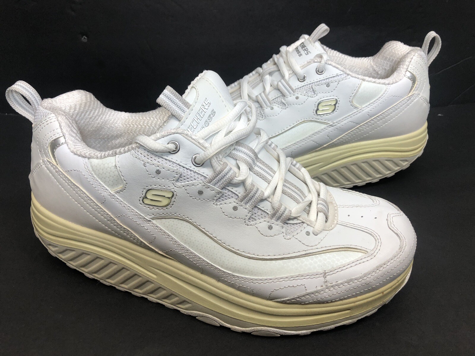 skechers shape ups gray