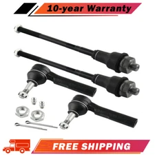 Front Inner Outer Tie Rod End Kit For Chevy Silverado Tahoe GMC Sierra Yukon