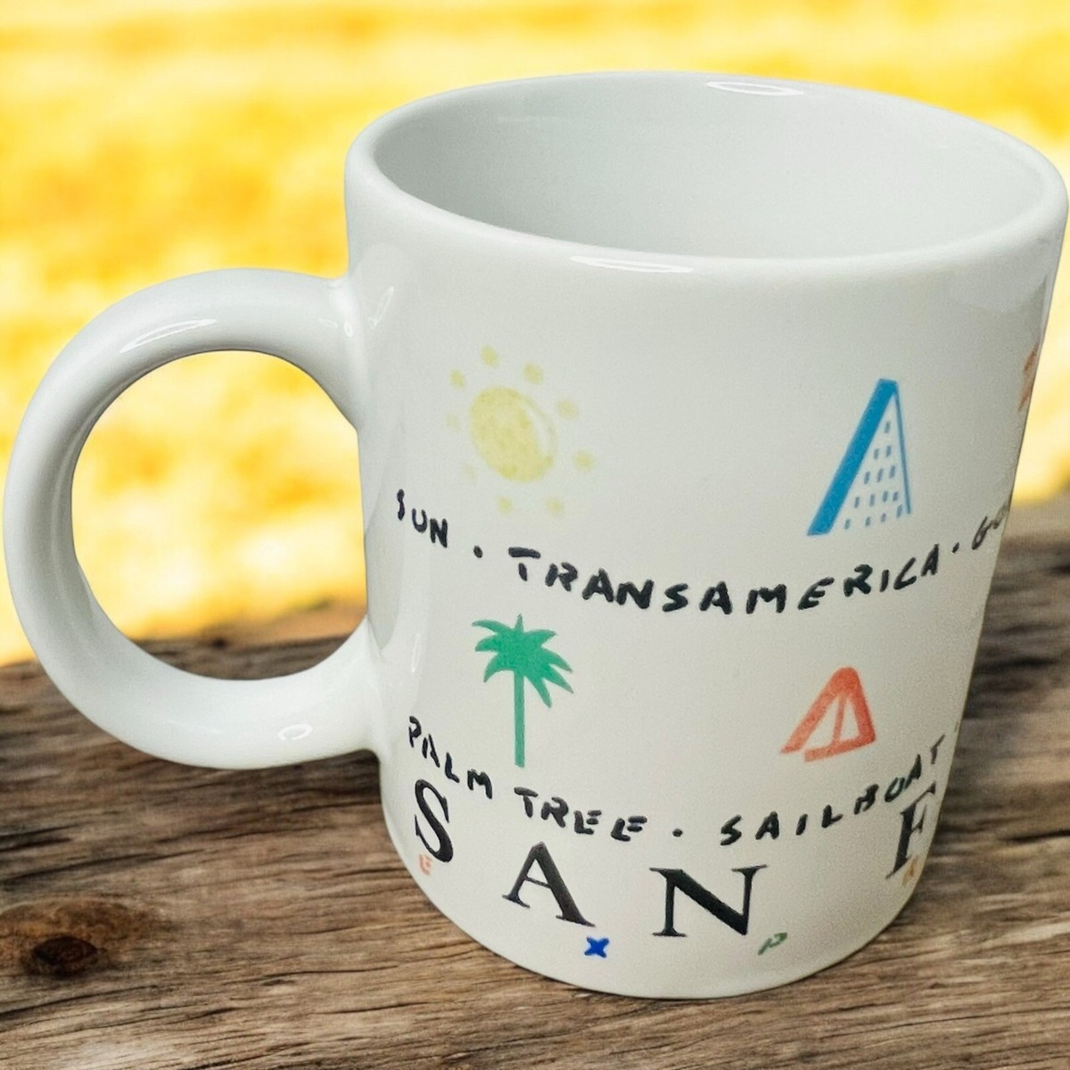 Luke-A-Tuke Multicolored 14 oz. San Francisco CA Pastel Coffee Cup
