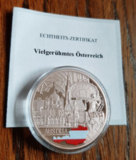 Medaille - Vielgerühmtes Österreich - Wien - Rotgold-Vergoldung - Zertifikat