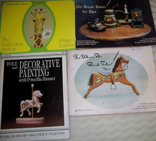 Priscilla Hauser Book LOT Tole Decorative Painting DAISIES Whom the Brush Toles