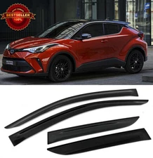 Out-Channel Tape on Window Visor Vent Rain Wind Guard Shade Fit 18-23 Toyota CHR