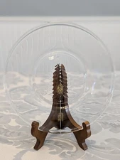 Indiana Glass Holiday Plates 8inch (Set of 4) Snack/Salad/Dessert Vtg NO BOX