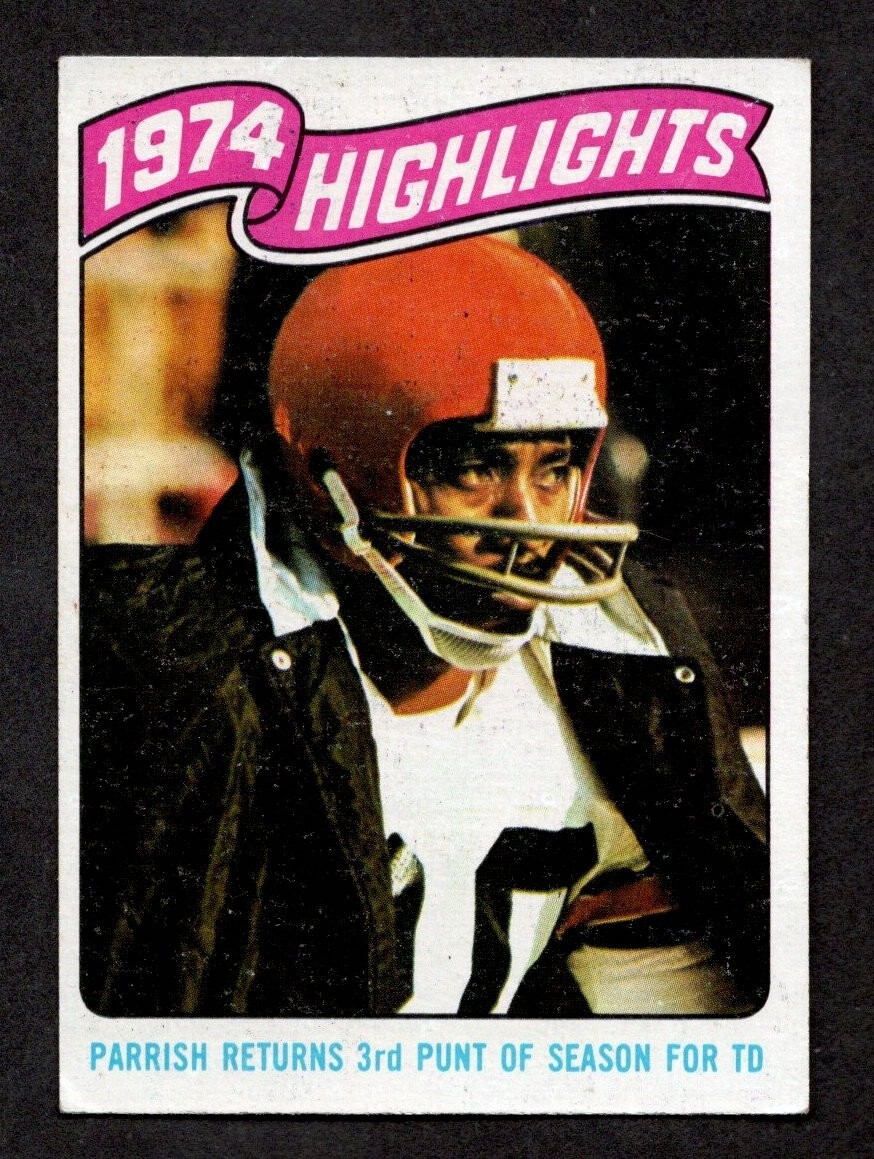 1975 Topps Football Card #457 Lemar Parrish Highlights Cincinnati Bengals EX *aa