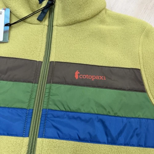 Cotopaxi Men's Full Zip Fleece Jacket, Green/Blue Striped, Size M image 2