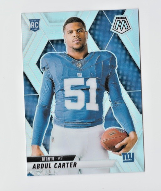 2025 Panini Mosaic Abdul Carter #282 True Silver  Rookie Variation Giants