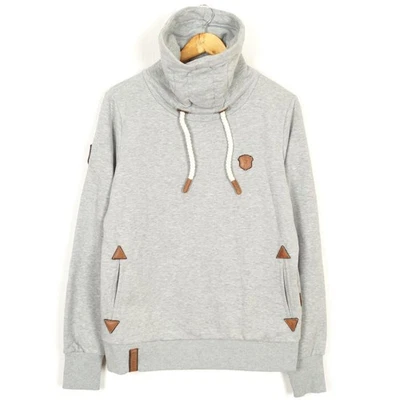 Pull femme NAKETANO taille XL coton polyester col cascade gris - Photo 1/4