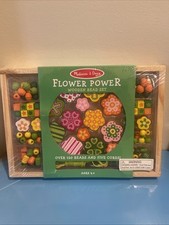 Melissa  Doug Flower Power Wooden Bead Set Ages 4 