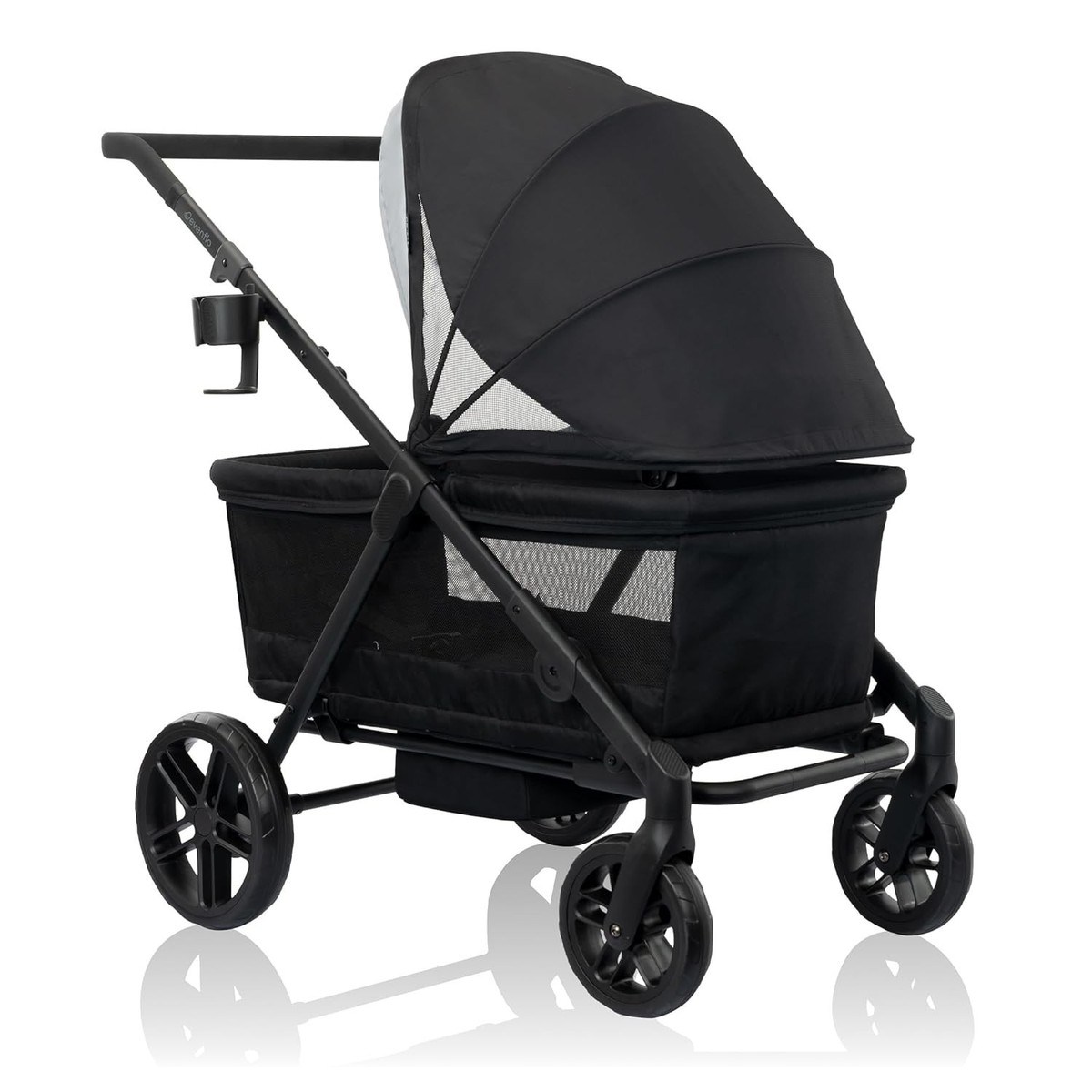 evenflo Omni Crew 3-in-1 Stroller Wagon, Licorice Black, Fits upto