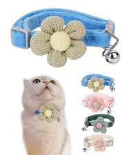 Breakaway Cat Collar with Bells - Adjustable Kitten Collar, Cute Cat Collar Blue