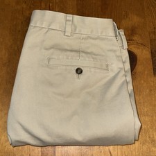 Brooks Brothers Mens Advantage Chino Elliot Pleated Cuffed Pants 36x32 36x31.5 