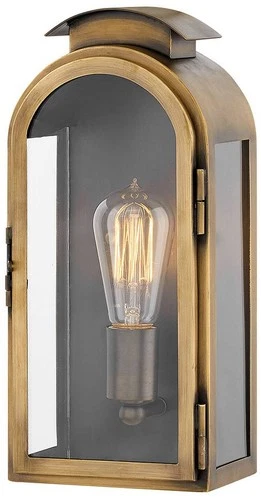 Rowley 13 1/4" High Light Antique Brass Outdoor Wall Light - Picture 1 of 5