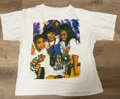 Vintage 90s TLC Waterfalls era parking lot bootleg Style Rap tee T-Shirt  XL