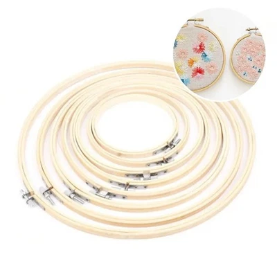 Wooden Embroidery and Cross Stitch Hoop Ring in 9 Sizes 3 to 12 inch (8 to 30cm) - Image 1 of 4