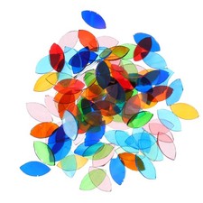 443 Pcs Leaf Glass Mosaic Craft Tiles for Projects Colorful DIY Accessories