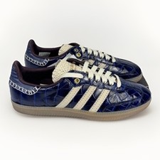 Adidas X Wales Bonner - Adidas Samba Navy Croc Sneakers Size: UK 4/ US 4.5