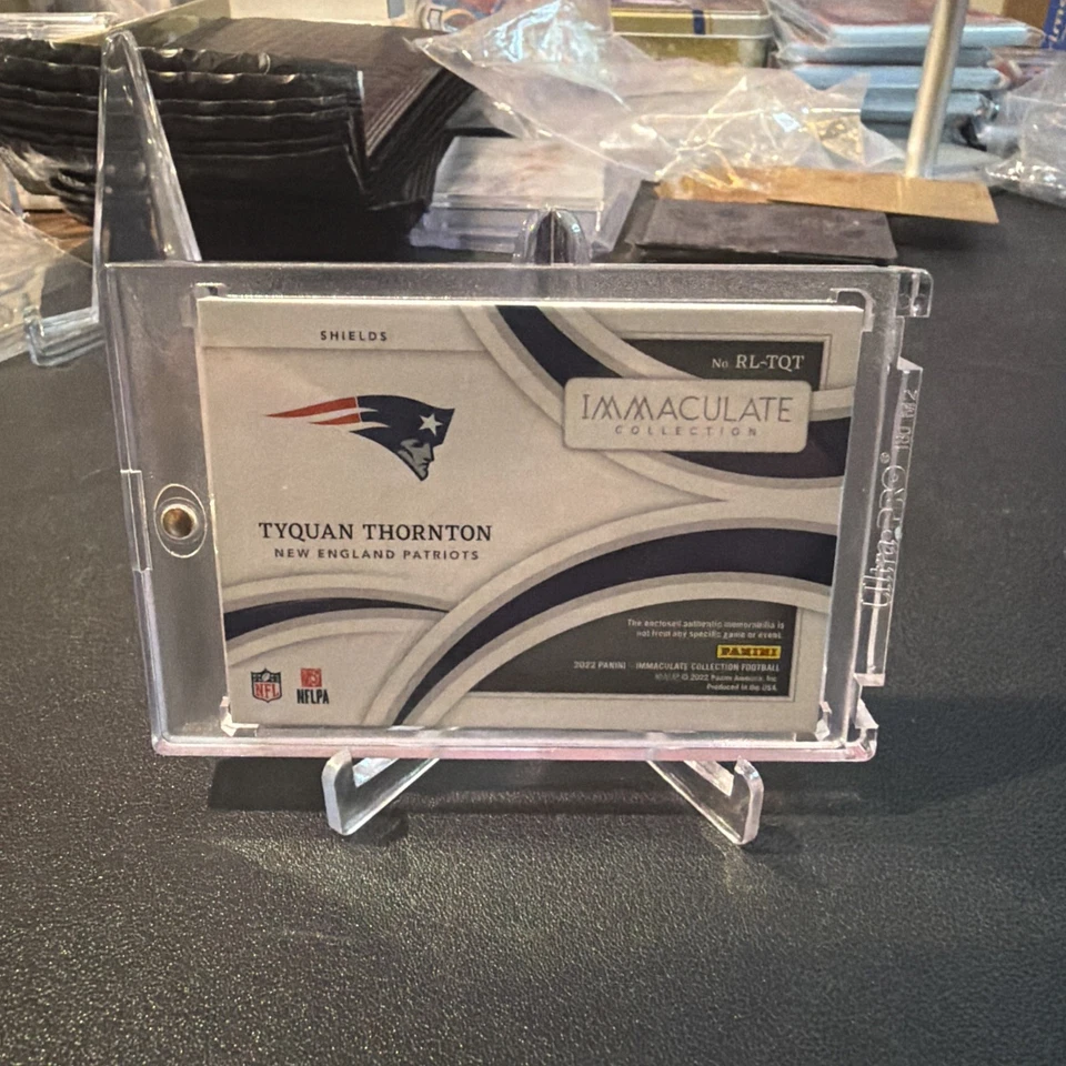 2022 PANINI IMMACULATE TYQUAN THORNTON ROOKIE NFL SHIELD 1/1 CHIEFS STAR - Image 2 of 3