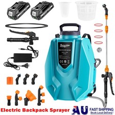Electric Garden Backpack Sprayer 2 Battery Powered 3.2 Gallon w/7 Mist Nozzles