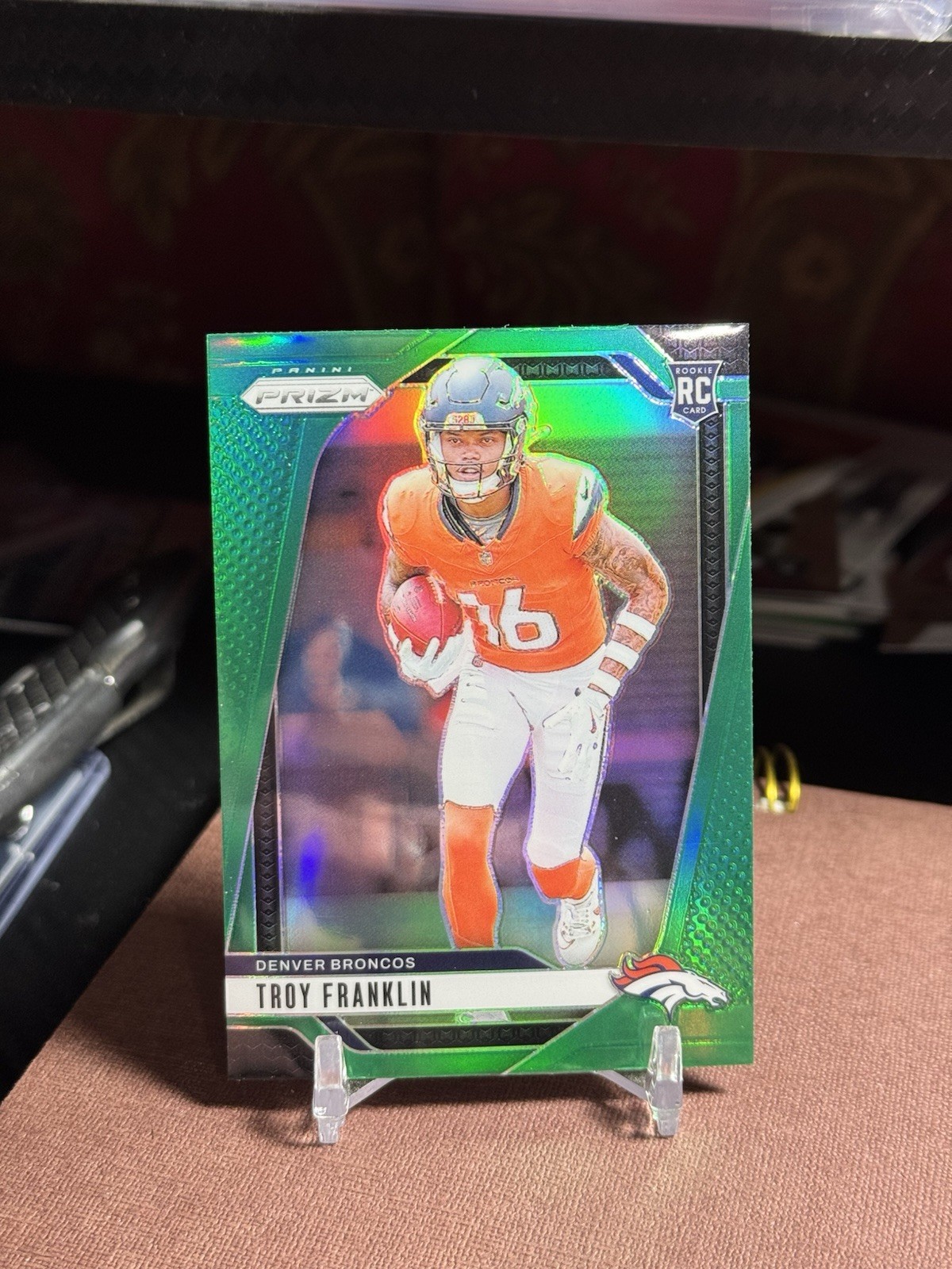 2024 Panini Prizm Troy Franklin RC Green Rookie #393 Broncos