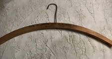 Vintage Wooden Hanger Advertising Curved Clothing Cleaners Dyers Alliance Ohio
